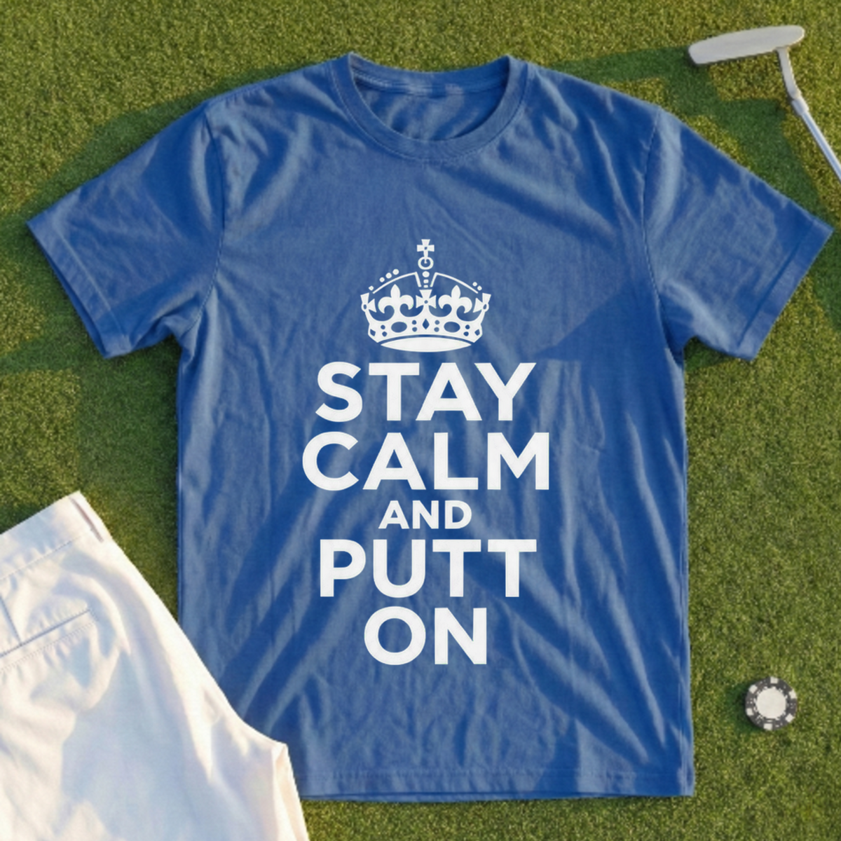 Stay Calm And Putt On Tee