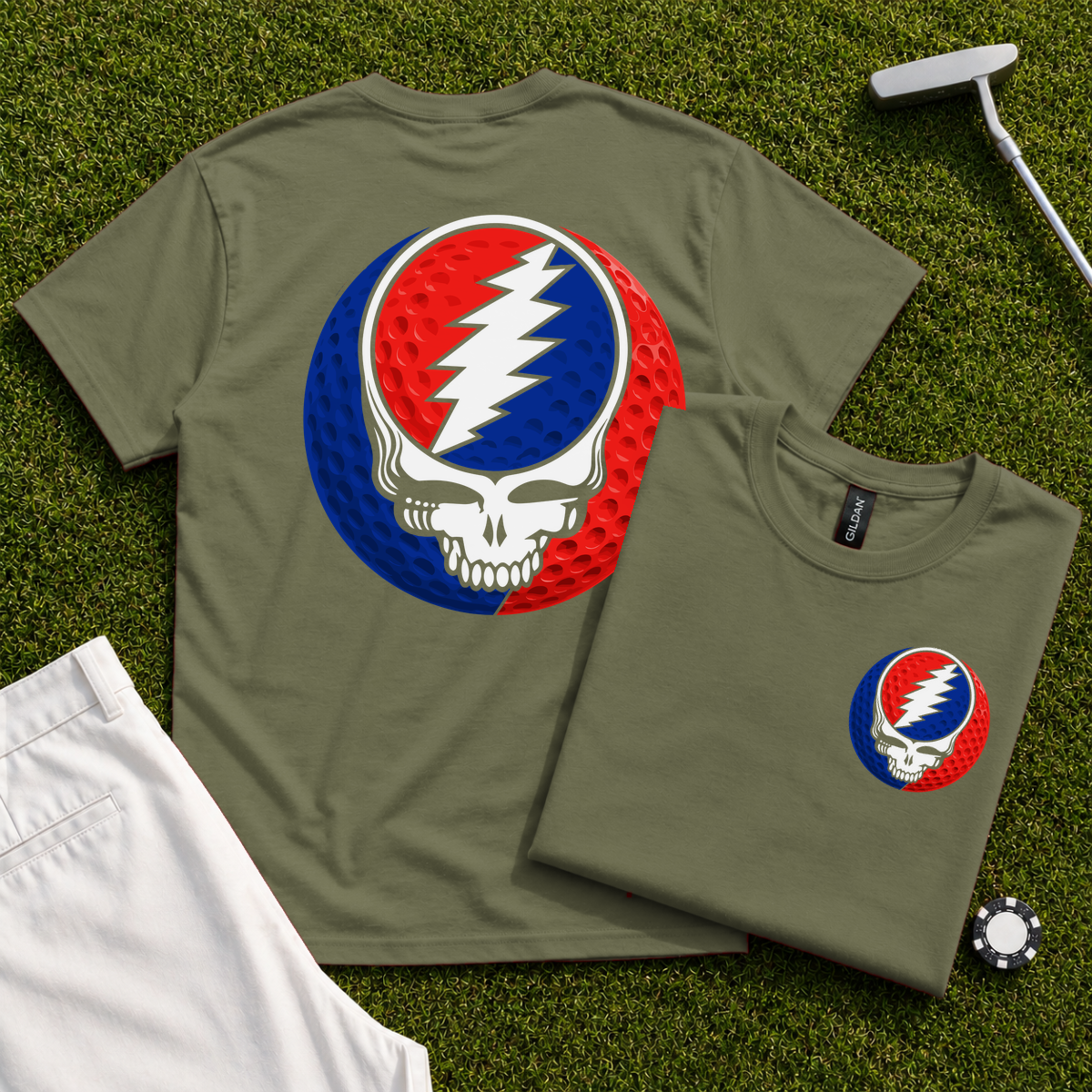 Steal Your Golf Back Print Tee