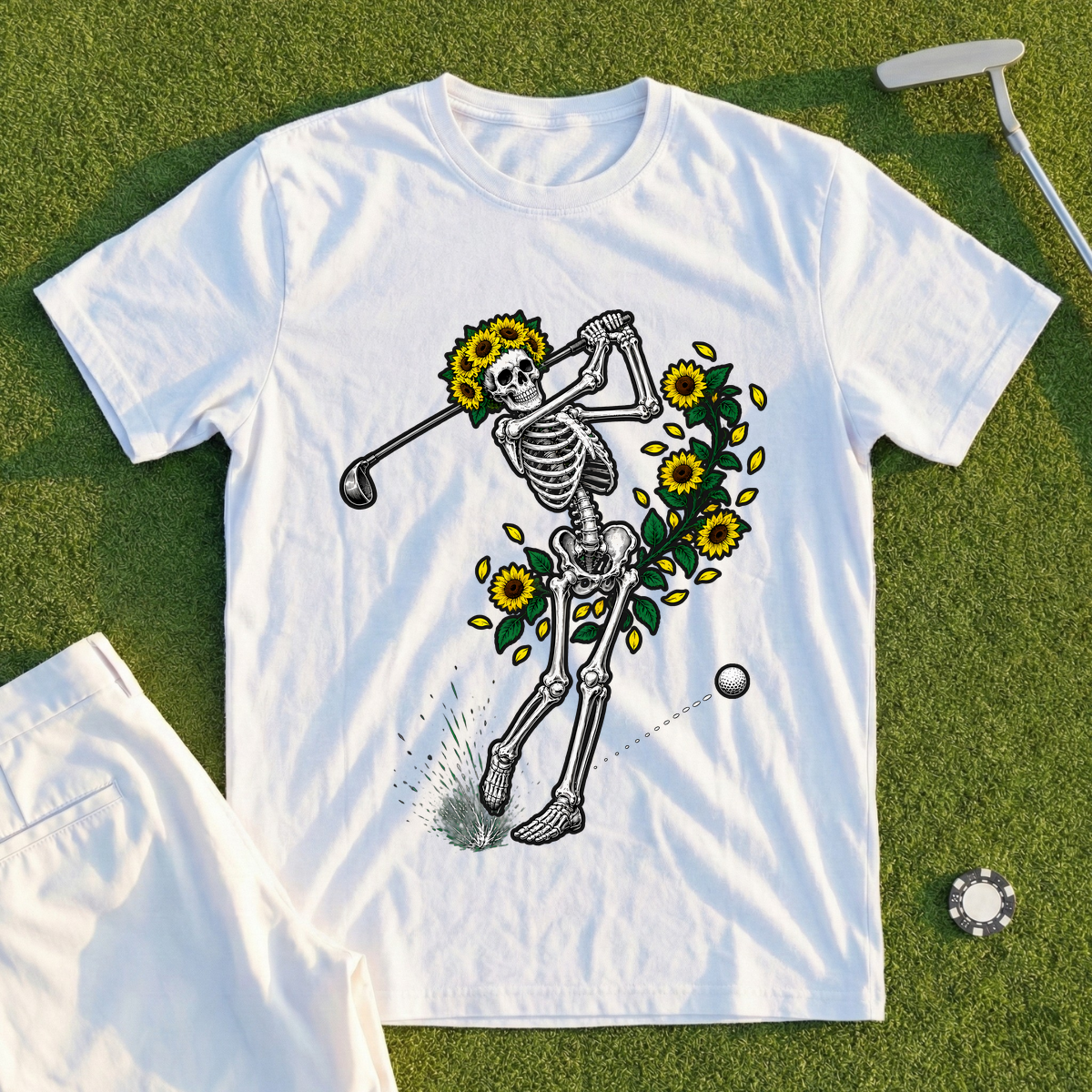 Sunflower Skeleton Swing Tee