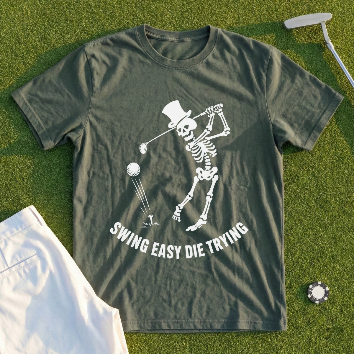 Swing Easy Die Trying Tee