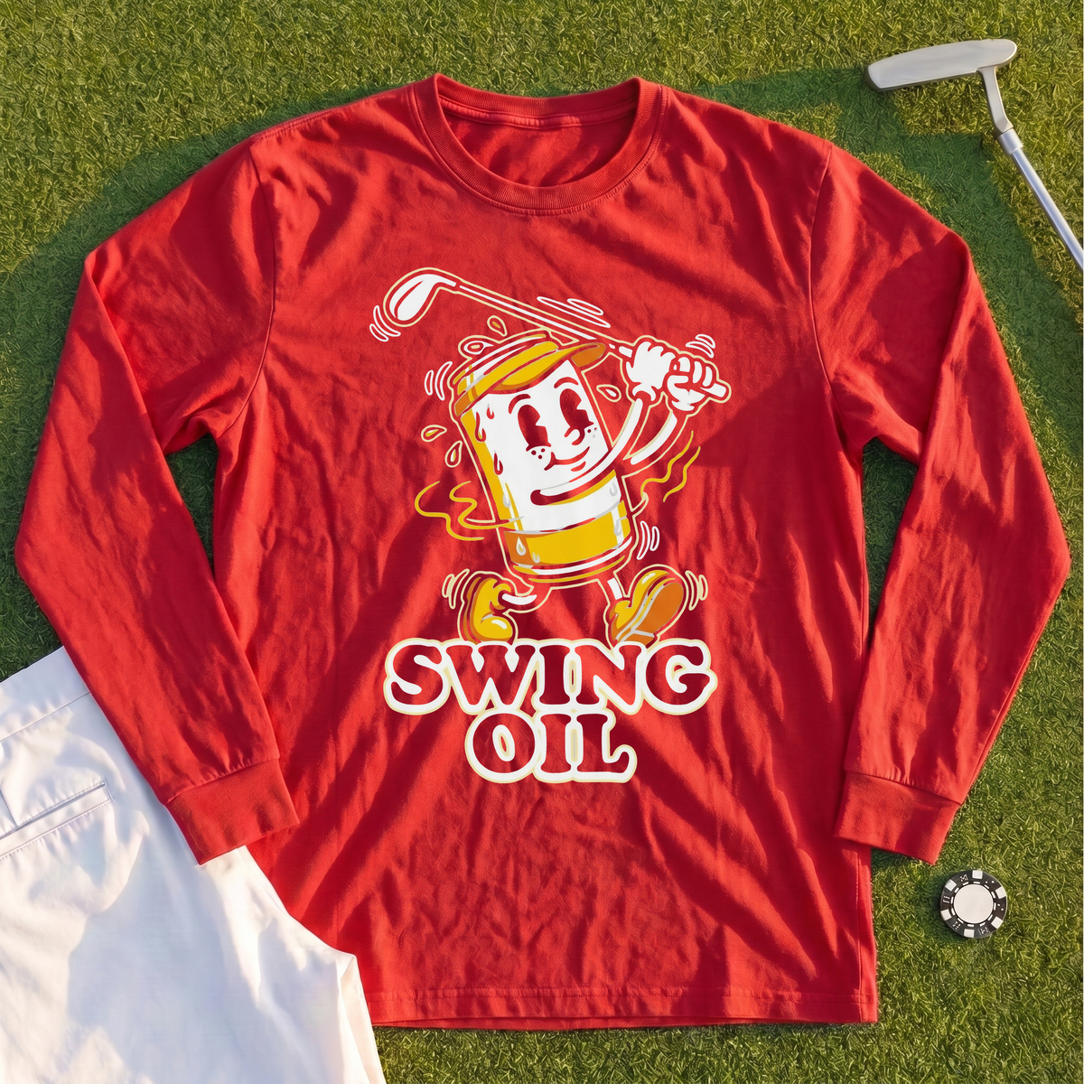 Swing Oil Beer Can Long Sleeve Tee