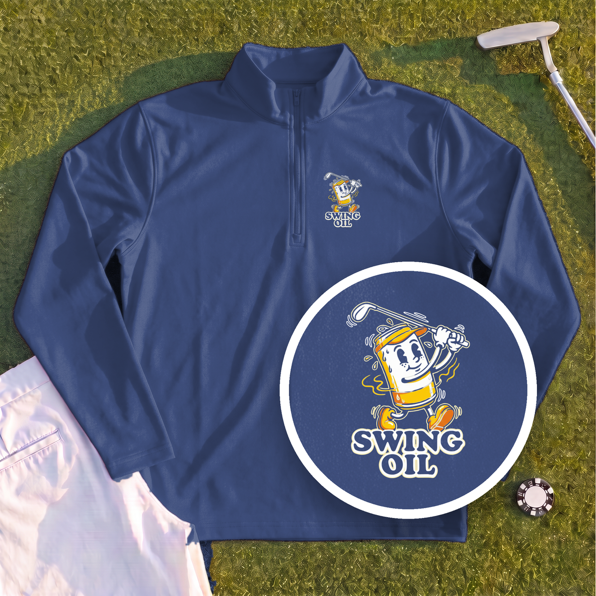 Swing Oil Beer Can Quarter Zip