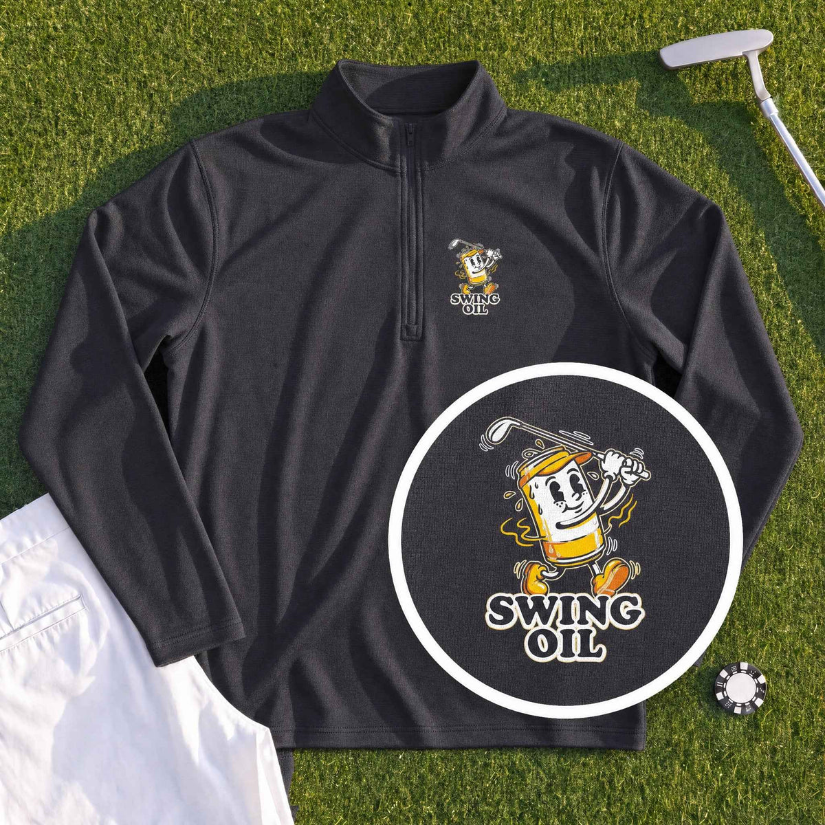 Swing Oil Beer Can Quarter Zip
