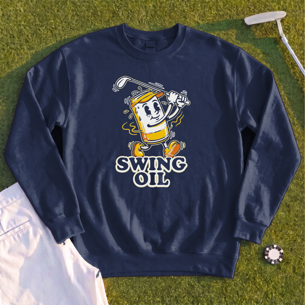 Swing Oil Beer Can Sweatshirt