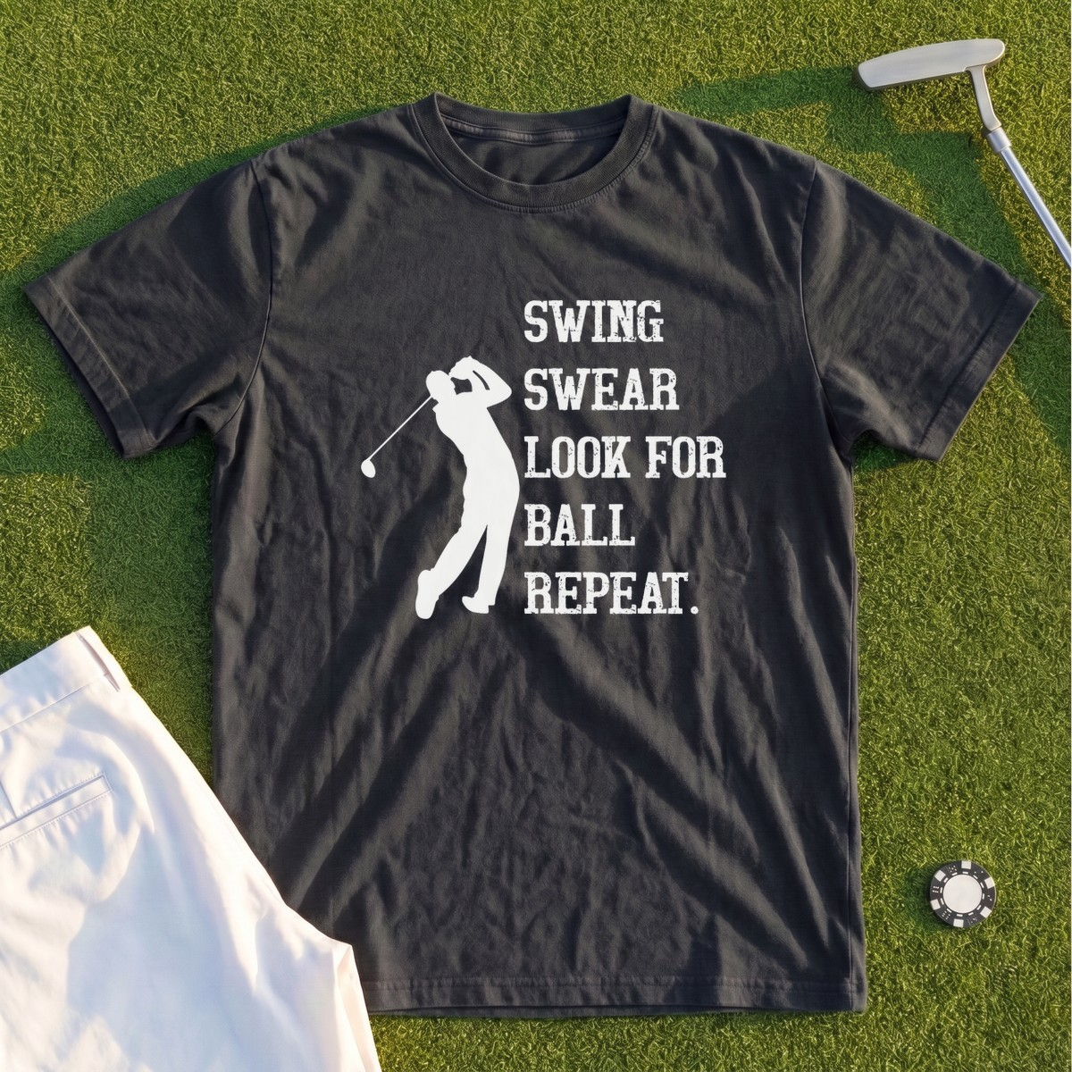 Swing Swear Repeat Premium Tee