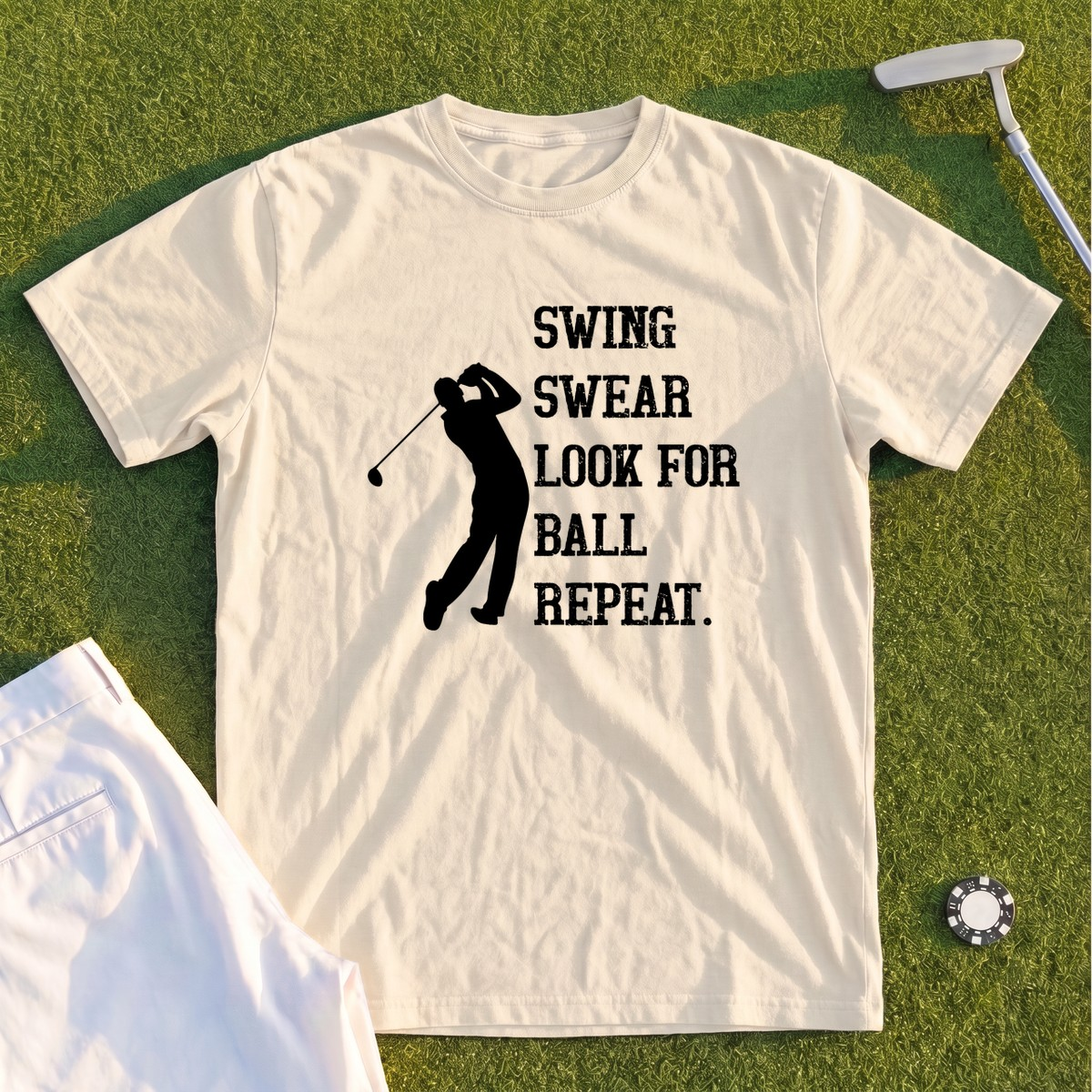 Swing Swear Repeat Premium Tee