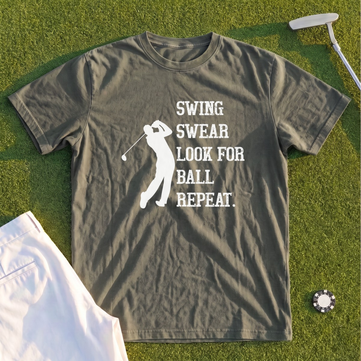 Swing Swear Repeat Premium Tee