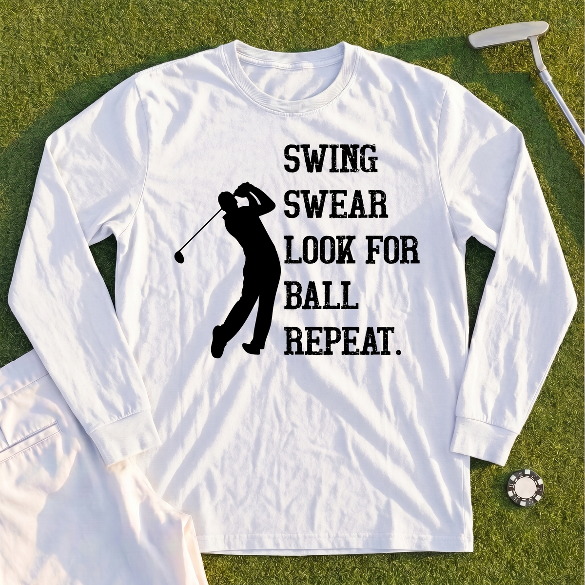 Swing Swear Repeat Long Sleeve Tee