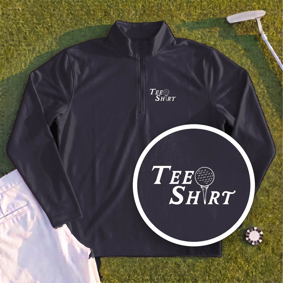 Tee Shirt Quarter Zip