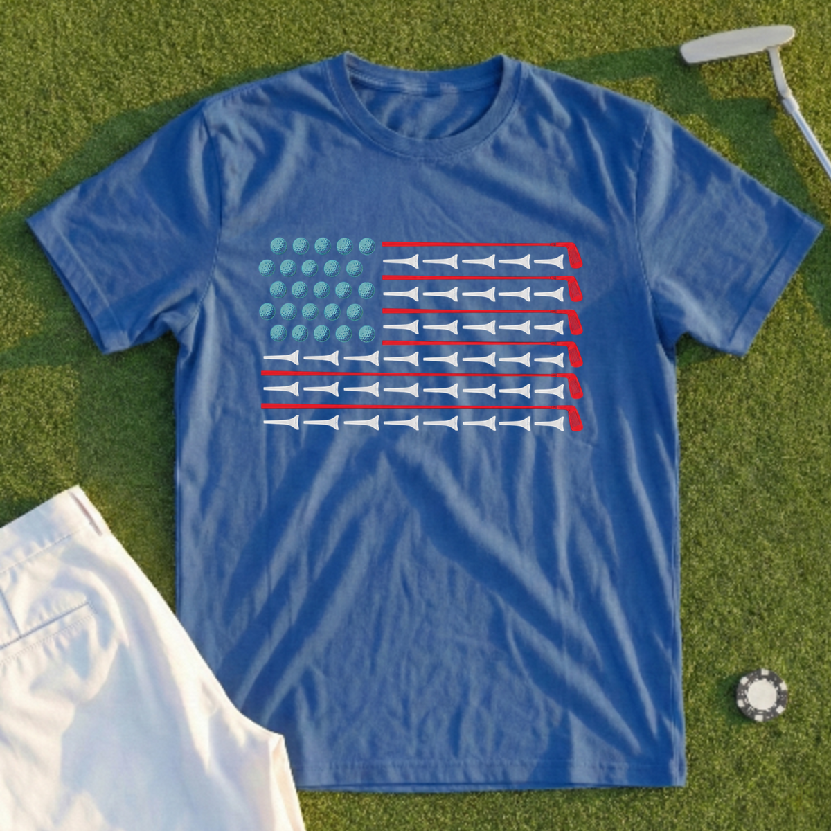 Tees And Irons Flag Tee