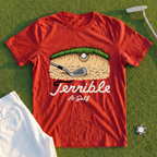 Terrible At Golf Plugged Lie Tee