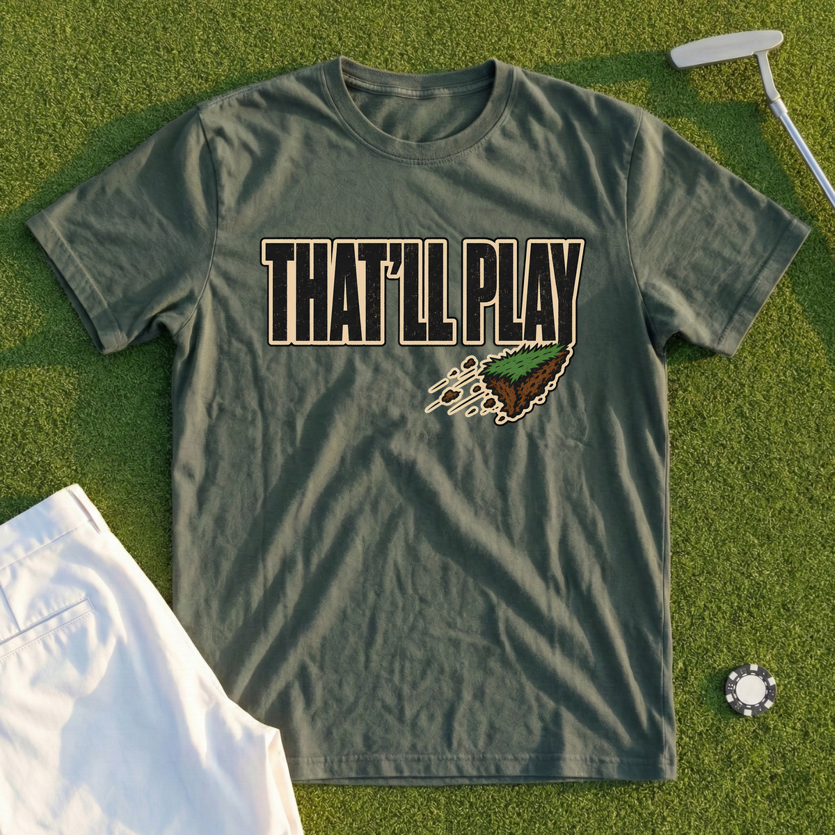 THAT'LL PLAY, Divot Stamp Tee