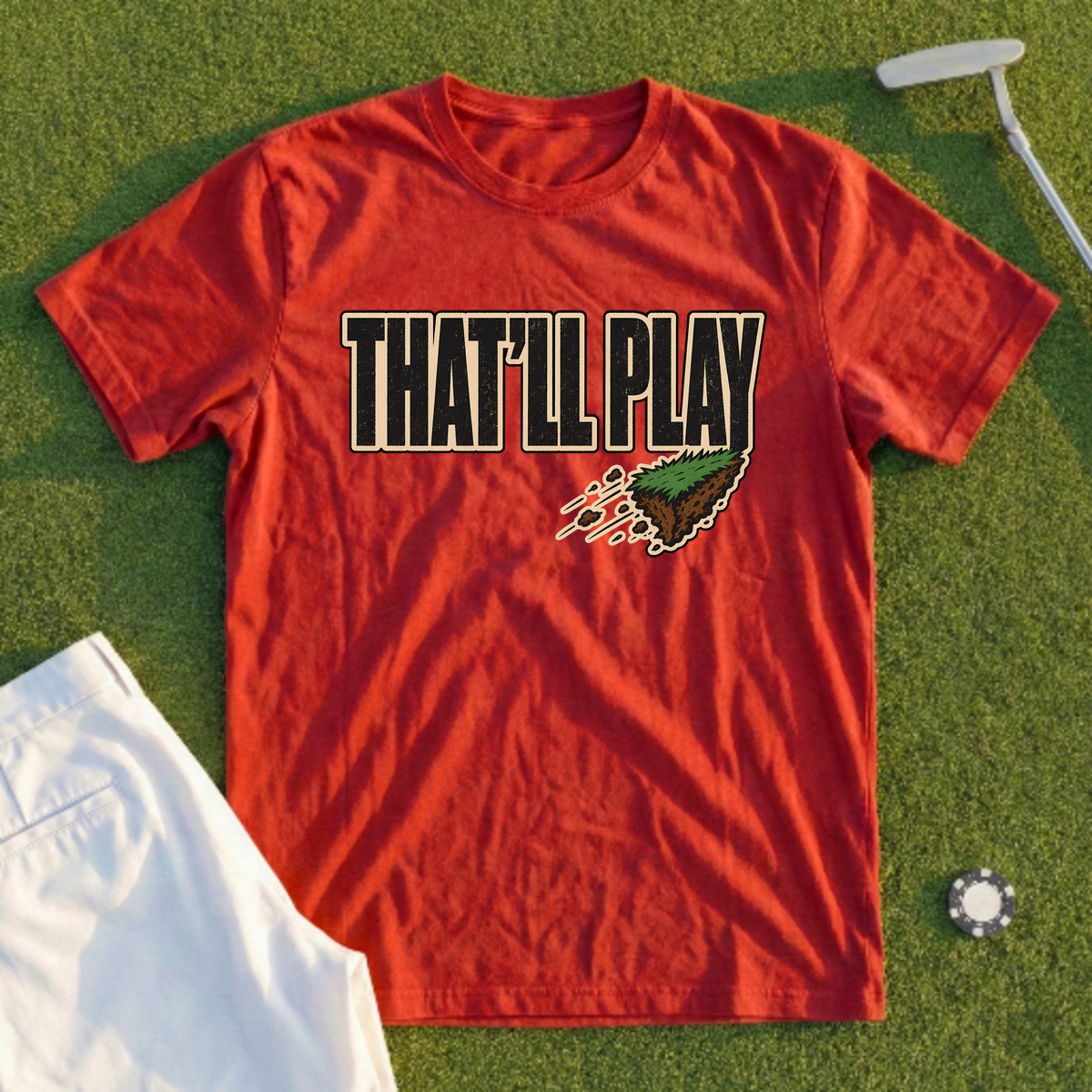 THAT'LL PLAY, Divot Stamp Tee