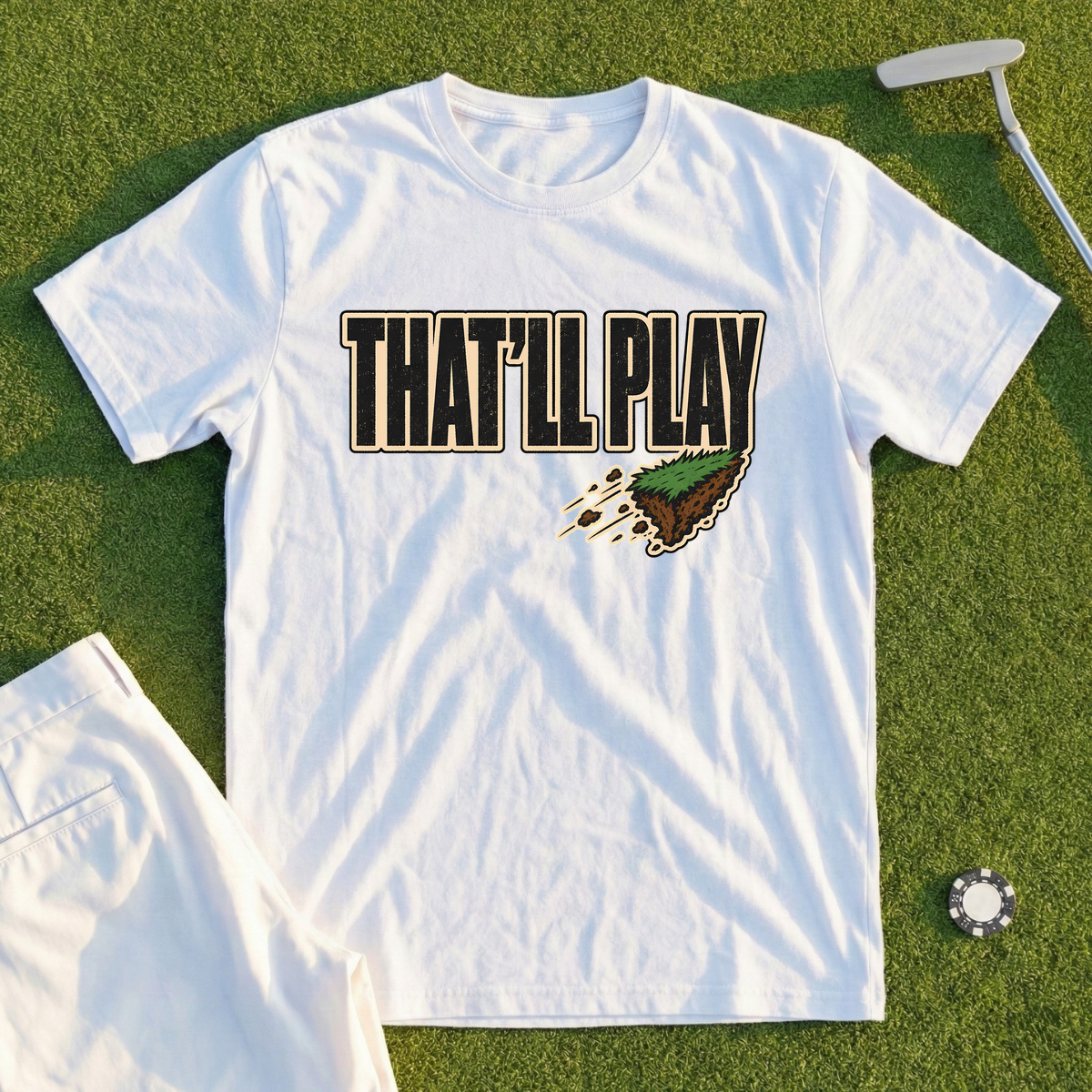 THAT'LL PLAY, Divot Stamp Tee