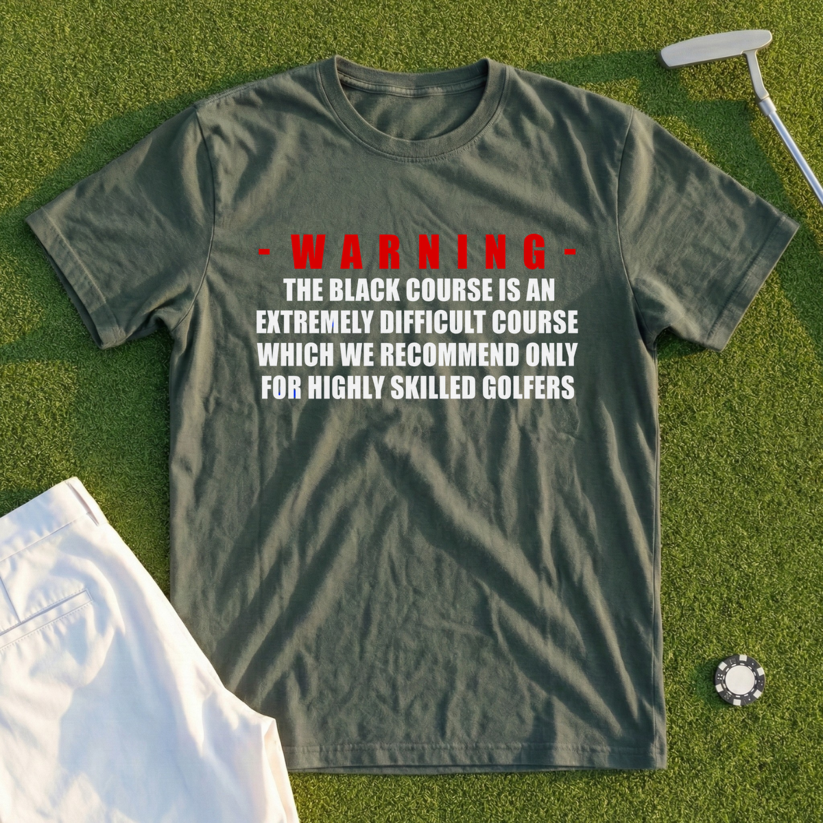 The Black Course Warning Tee