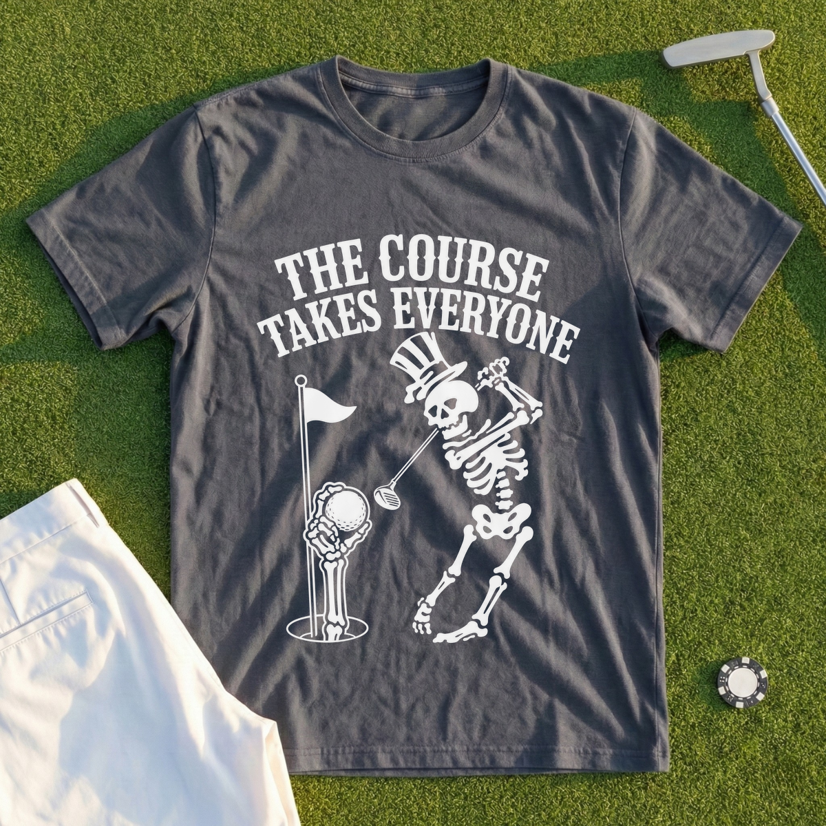 The Course Takes Everyone Tee
