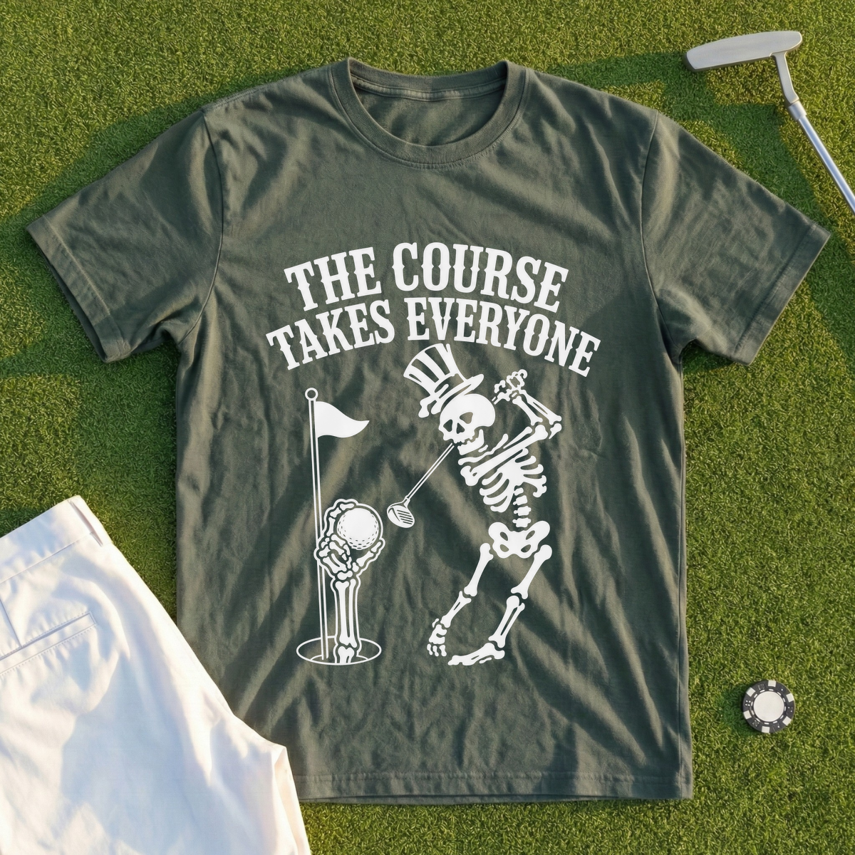 The Course Takes Everyone Tee