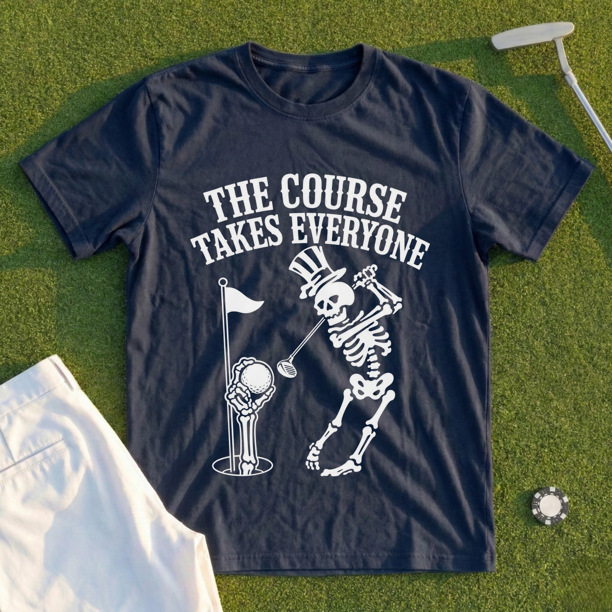The Course Takes Everyone Tee