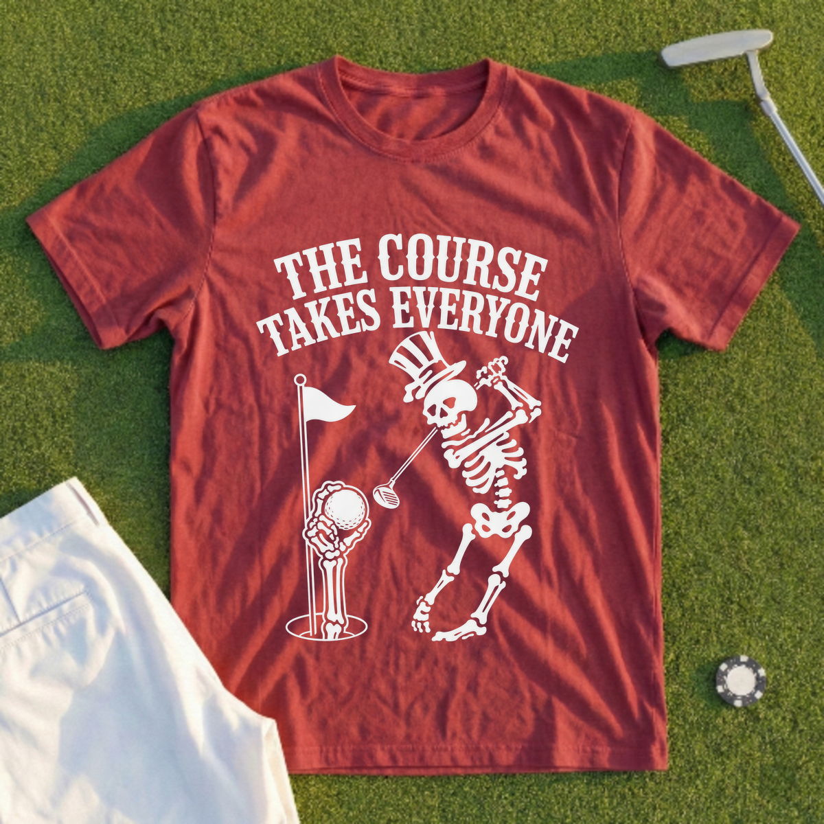 The Course Takes Everyone Tee