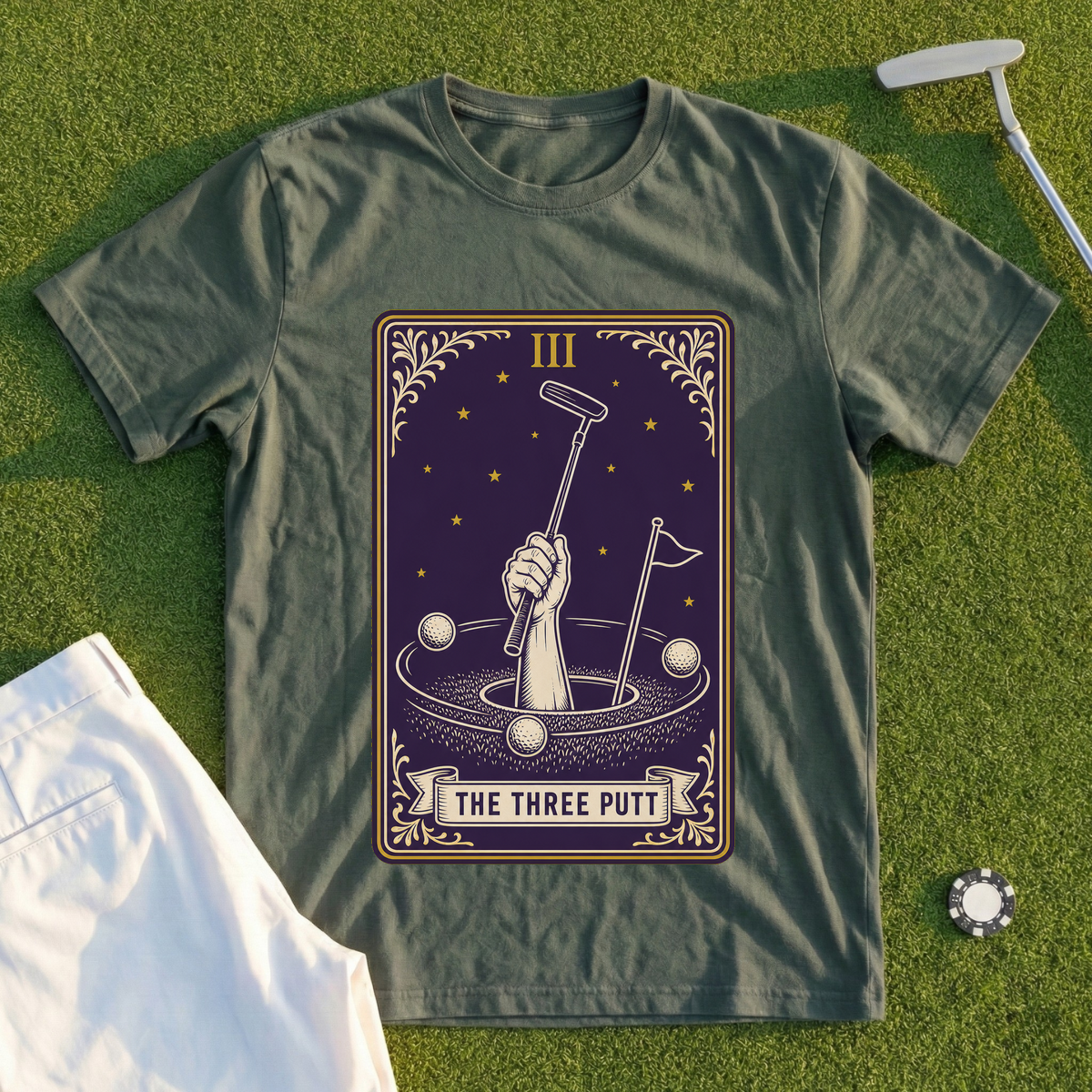 The Three Putt Tarot Tee