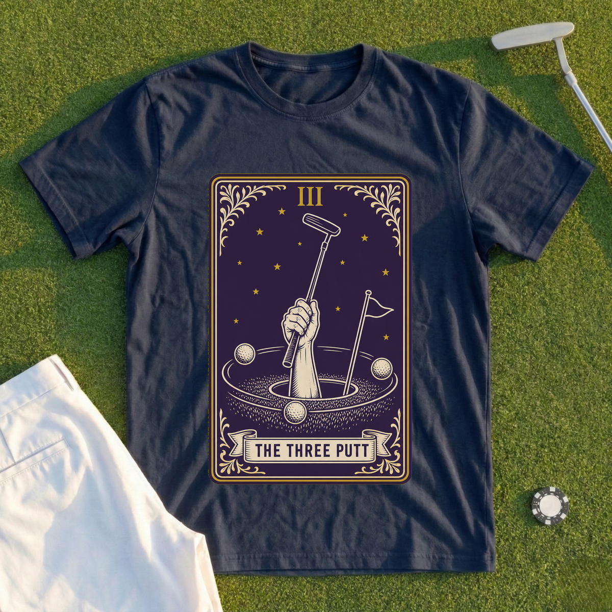 The Three Putt Tarot Tee