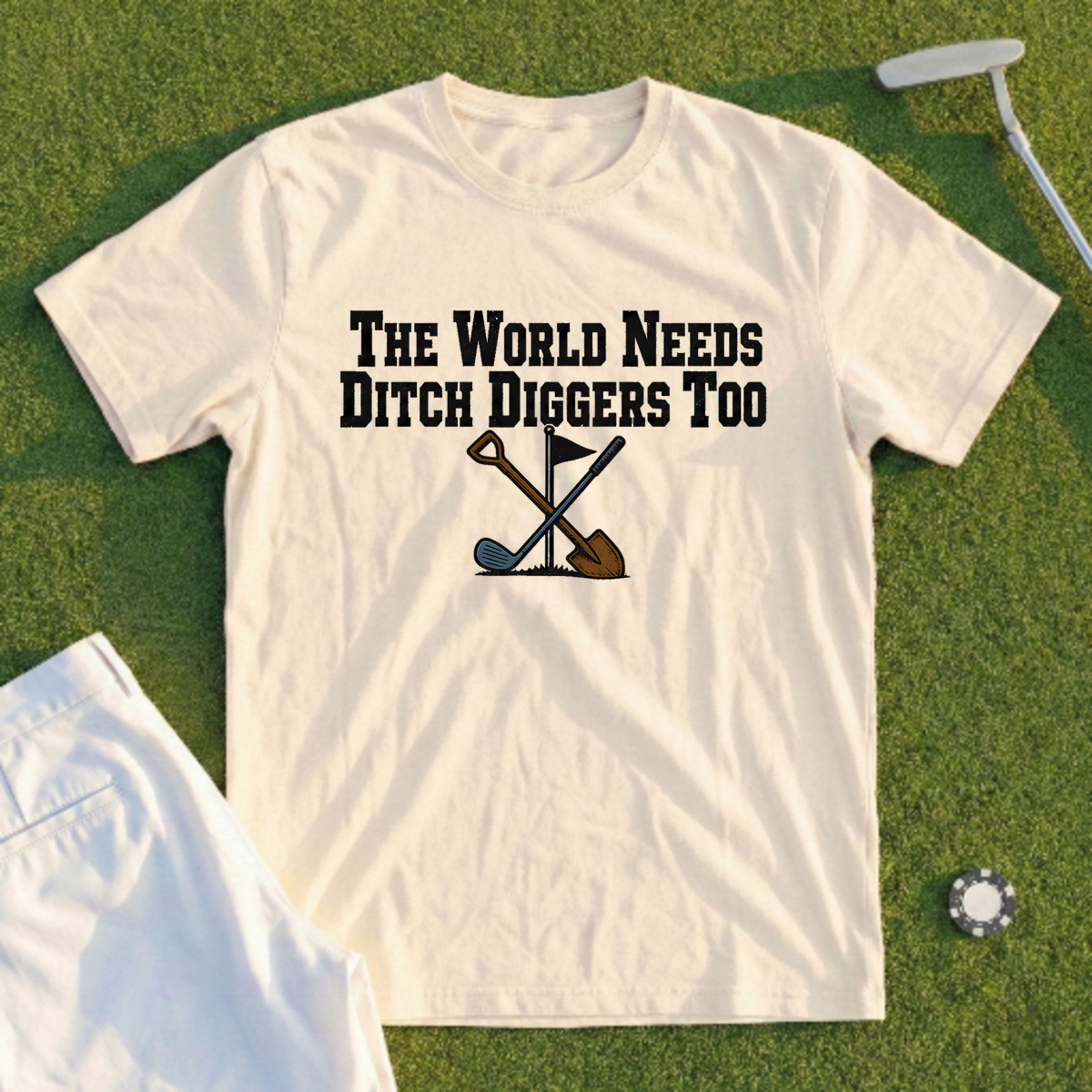 The World Needs Ditch Diggers Too Varsity Tee