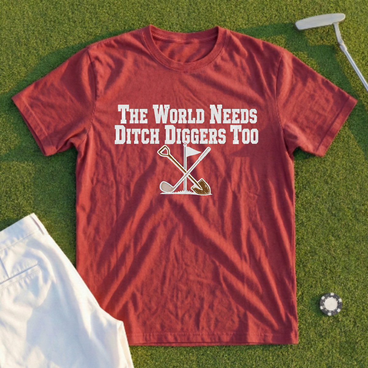 The World Needs Ditch Diggers Too Varsity Tee