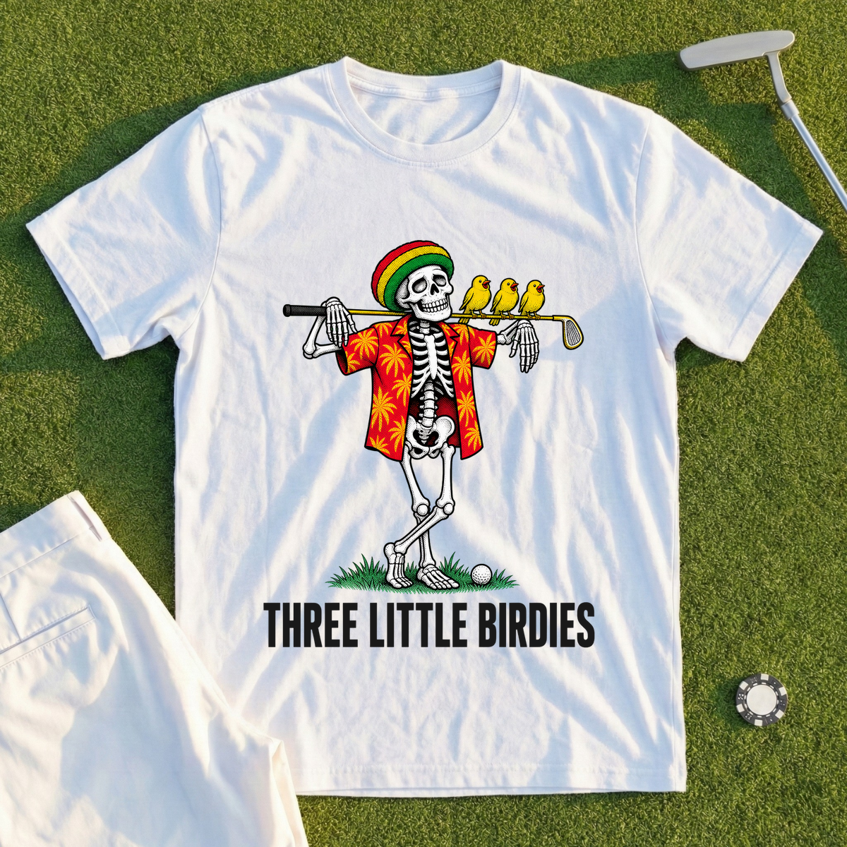 Three Little Birdies, Island Skeleton Tee
