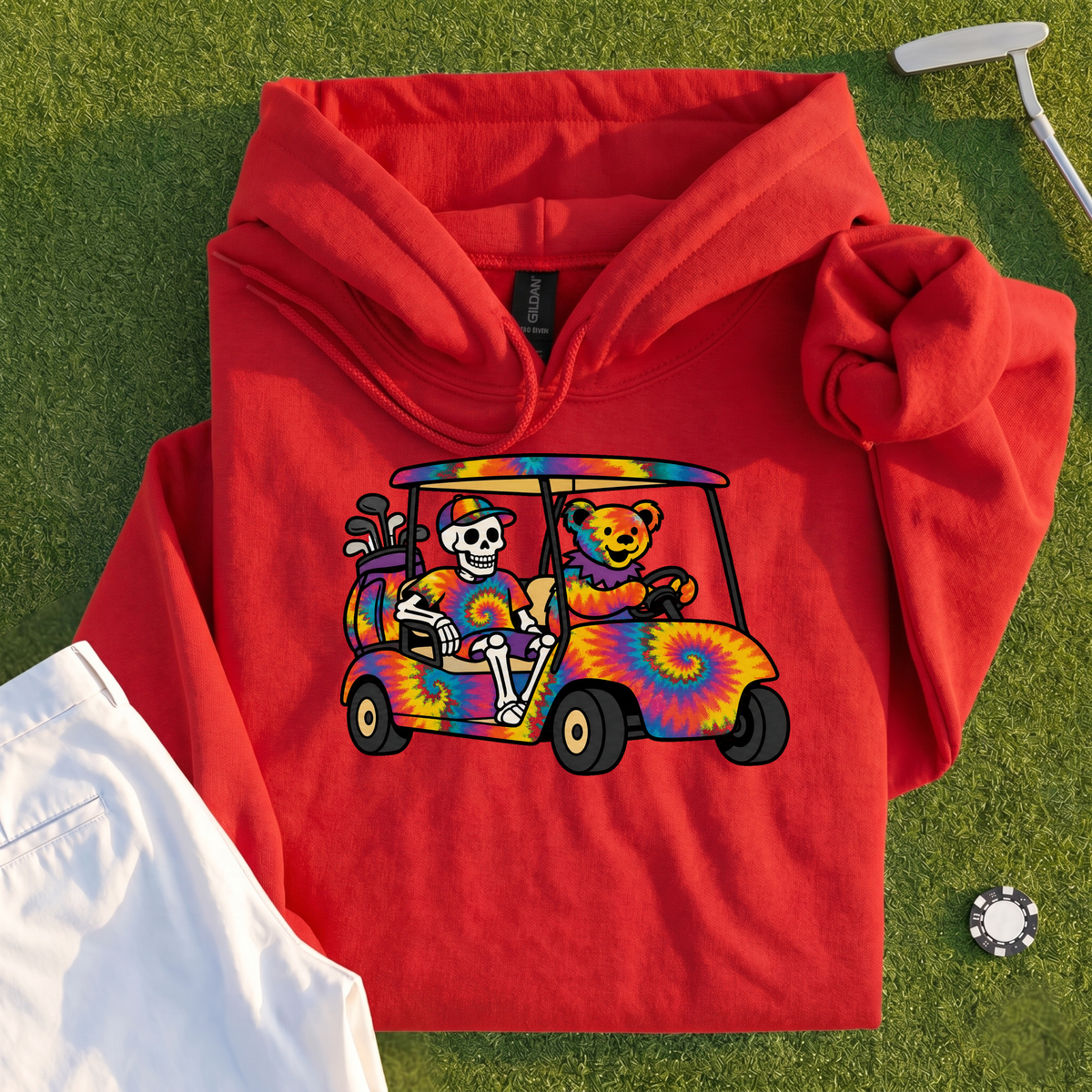Tie Dye Golf Cart Hoodie