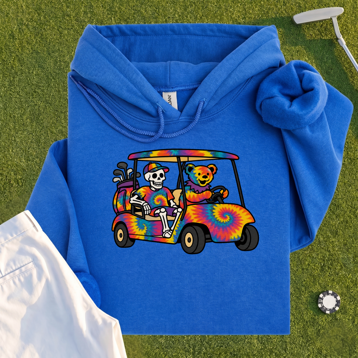 Tie Dye Golf Cart Hoodie