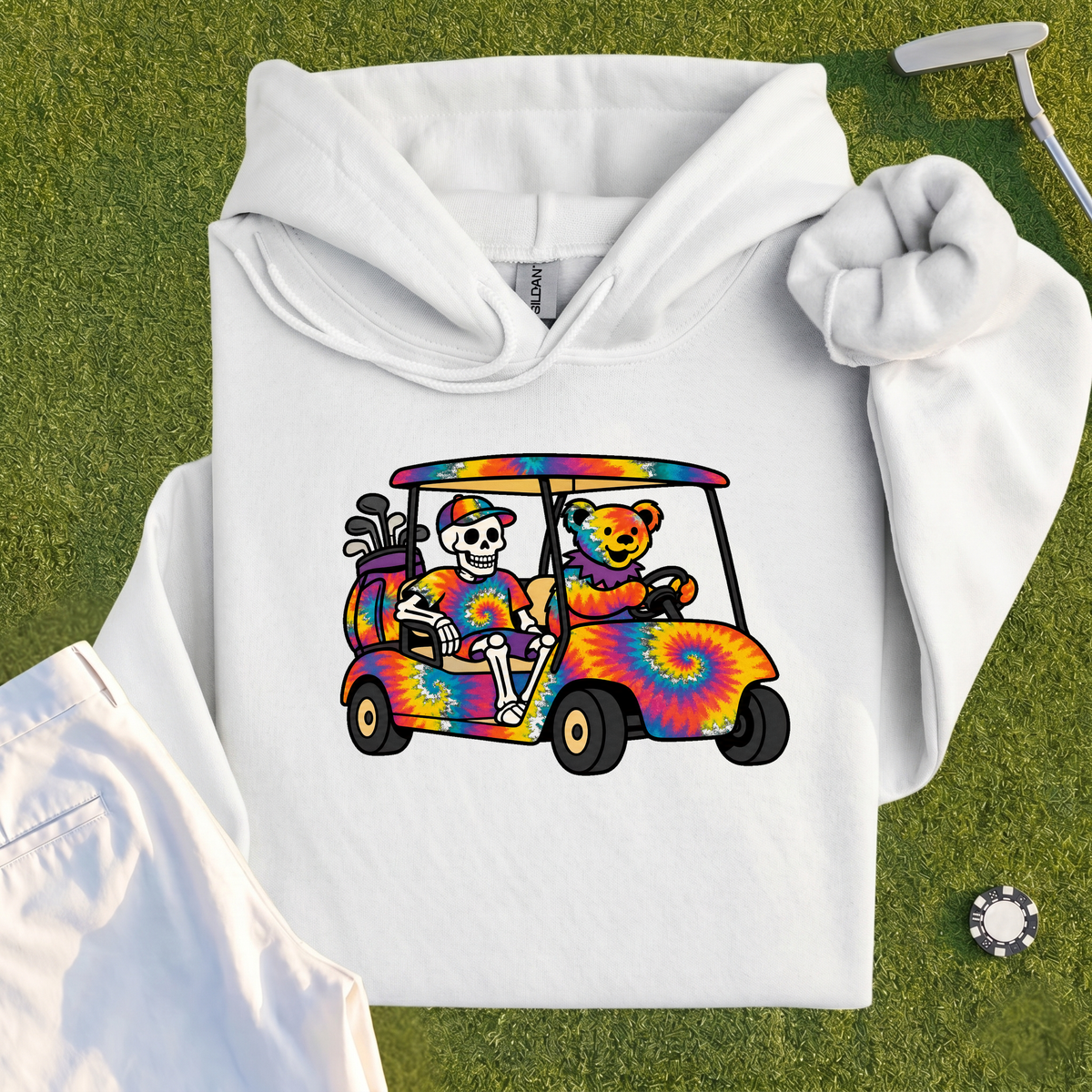 Tie Dye Golf Cart Hoodie
