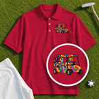 Tie Dye Golf Cart Performance Polo