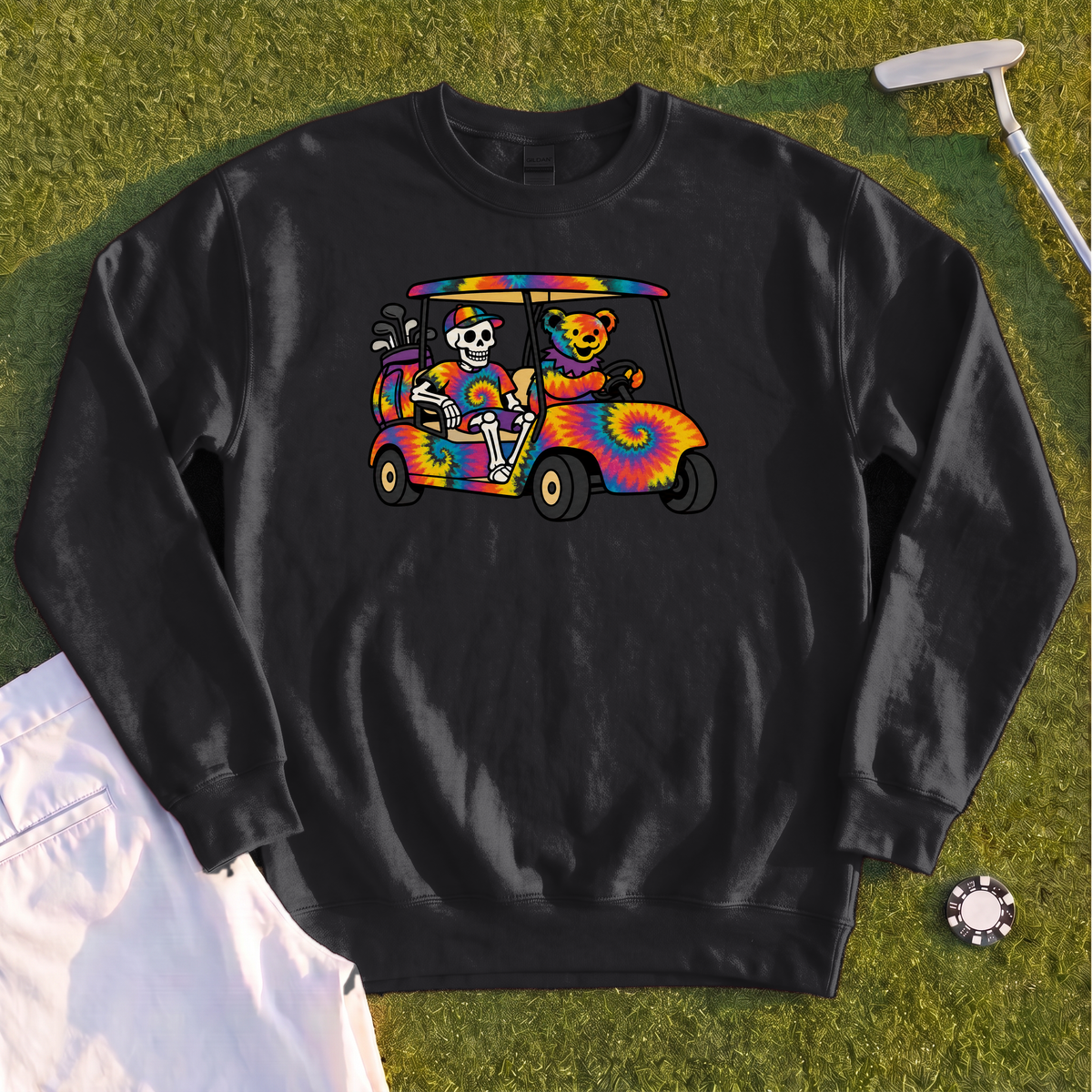 Tie Dye Golf Cart Sweatshirt