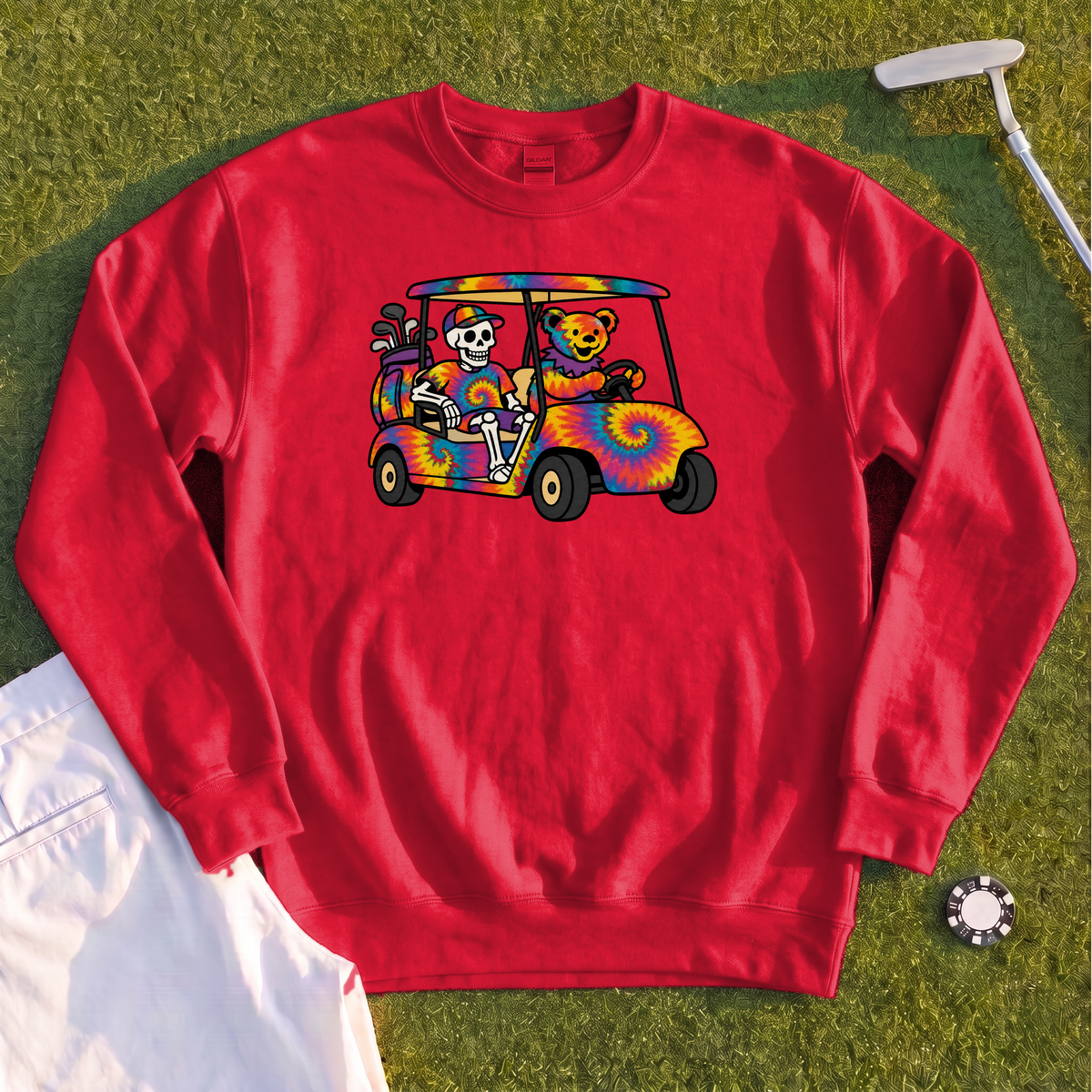 Tie Dye Golf Cart Sweatshirt