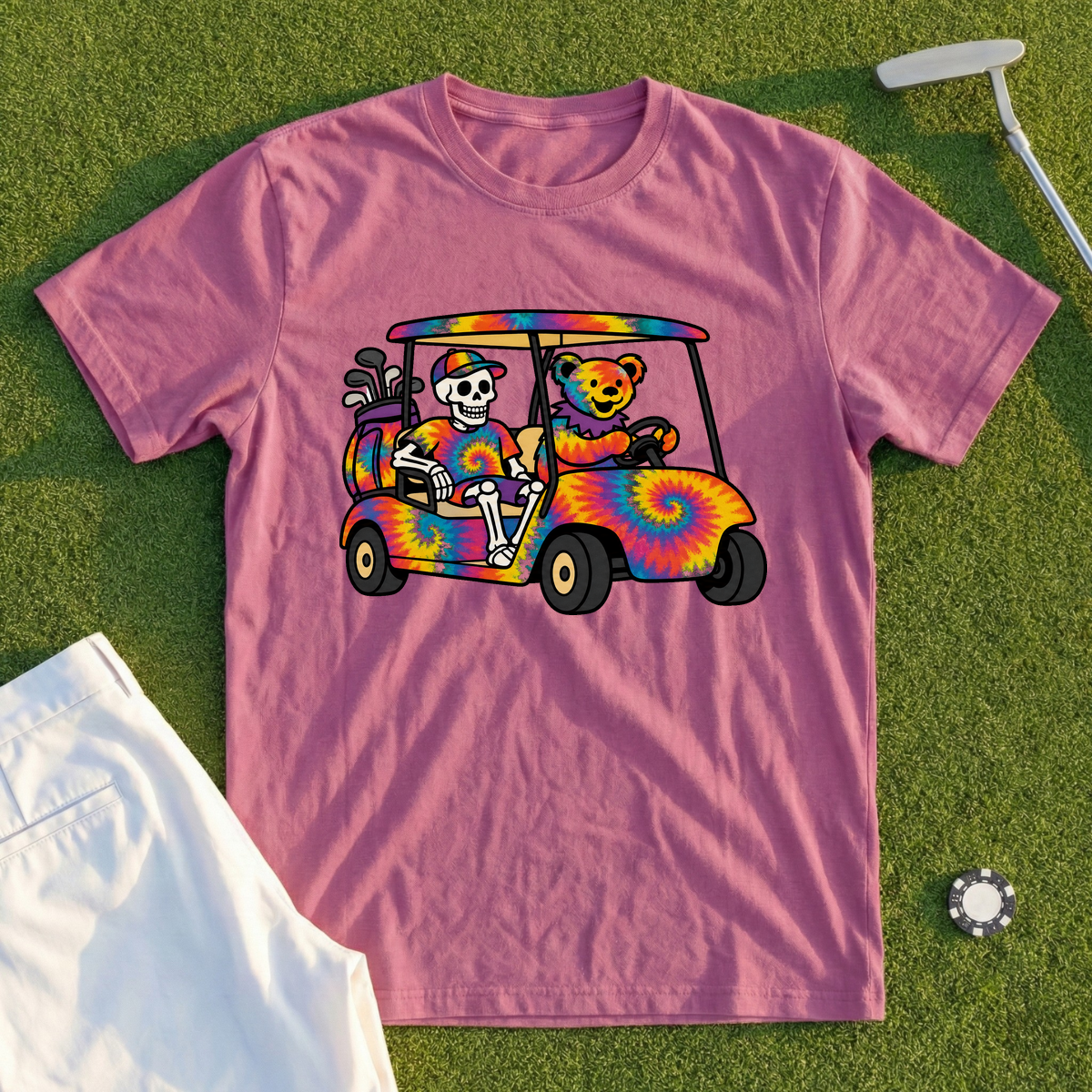 Tie Dye Golf Cart Tee
