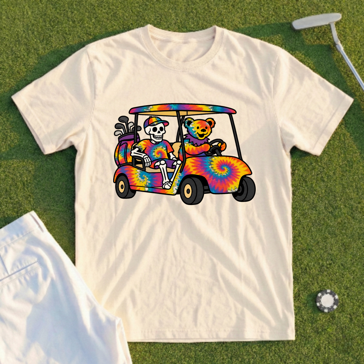 Tie Dye Golf Cart Tee