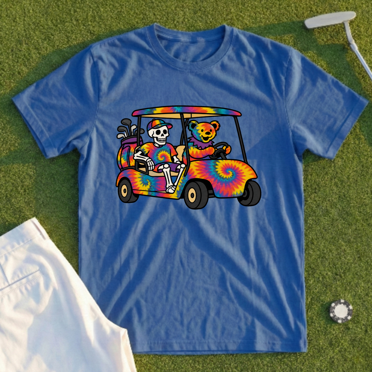 Tie Dye Golf Cart Tee