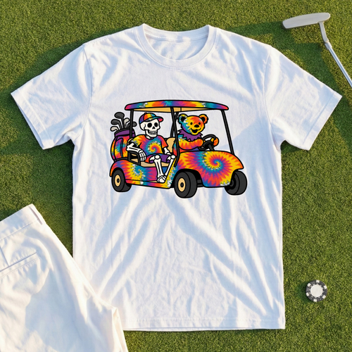 Tie Dye Golf Cart Tee - Shanked Right