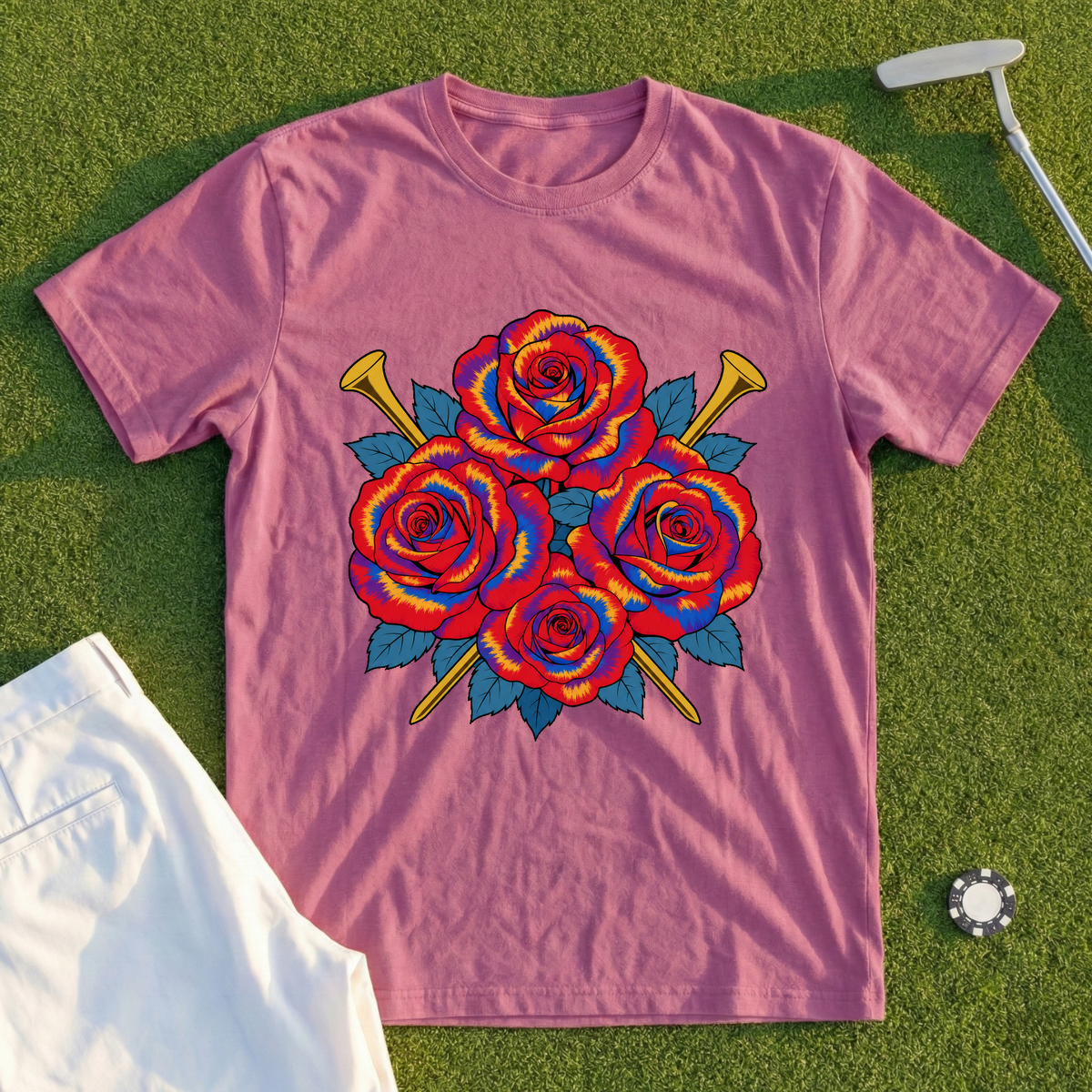 Tie Dye Roses Tee