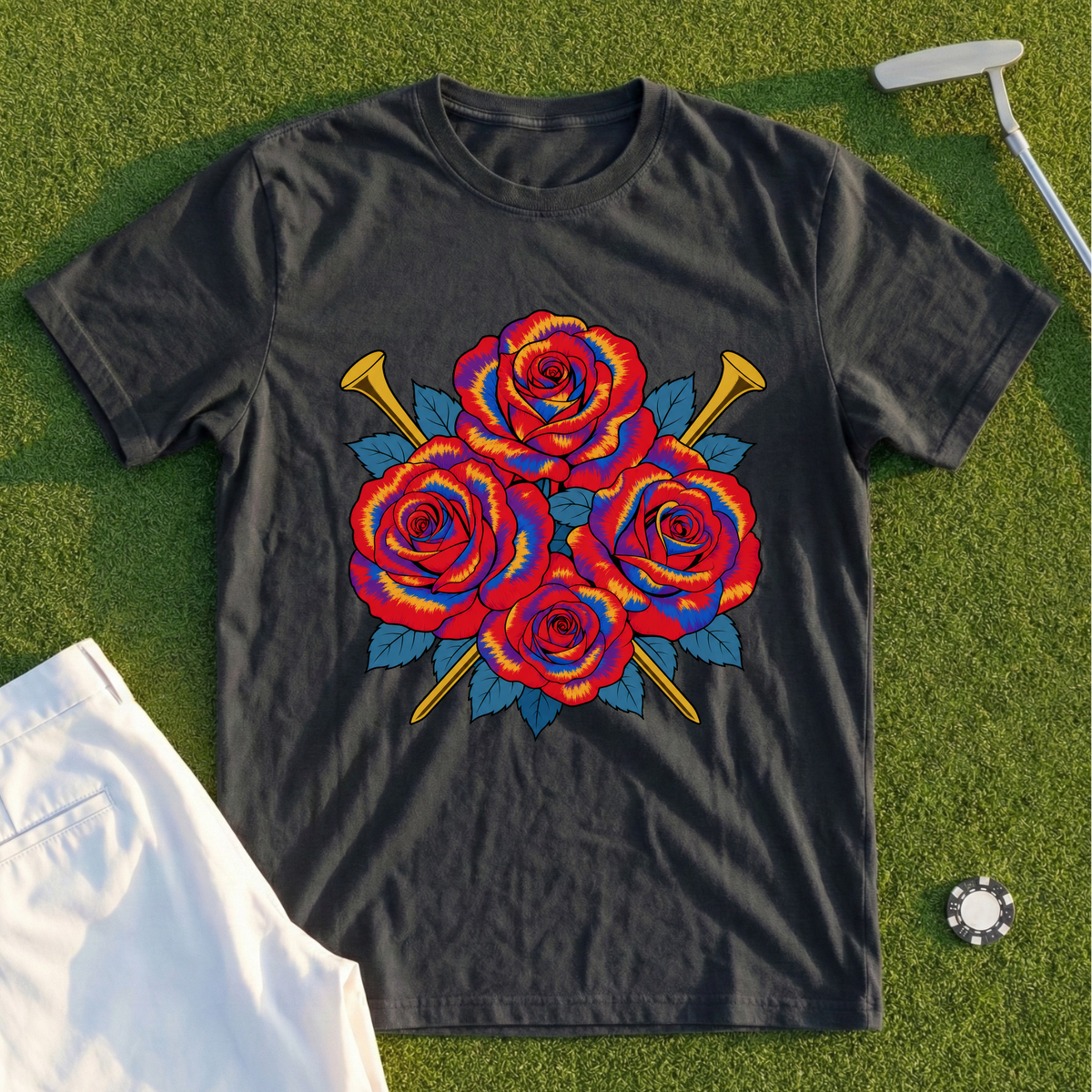 Tie Dye Roses Tee