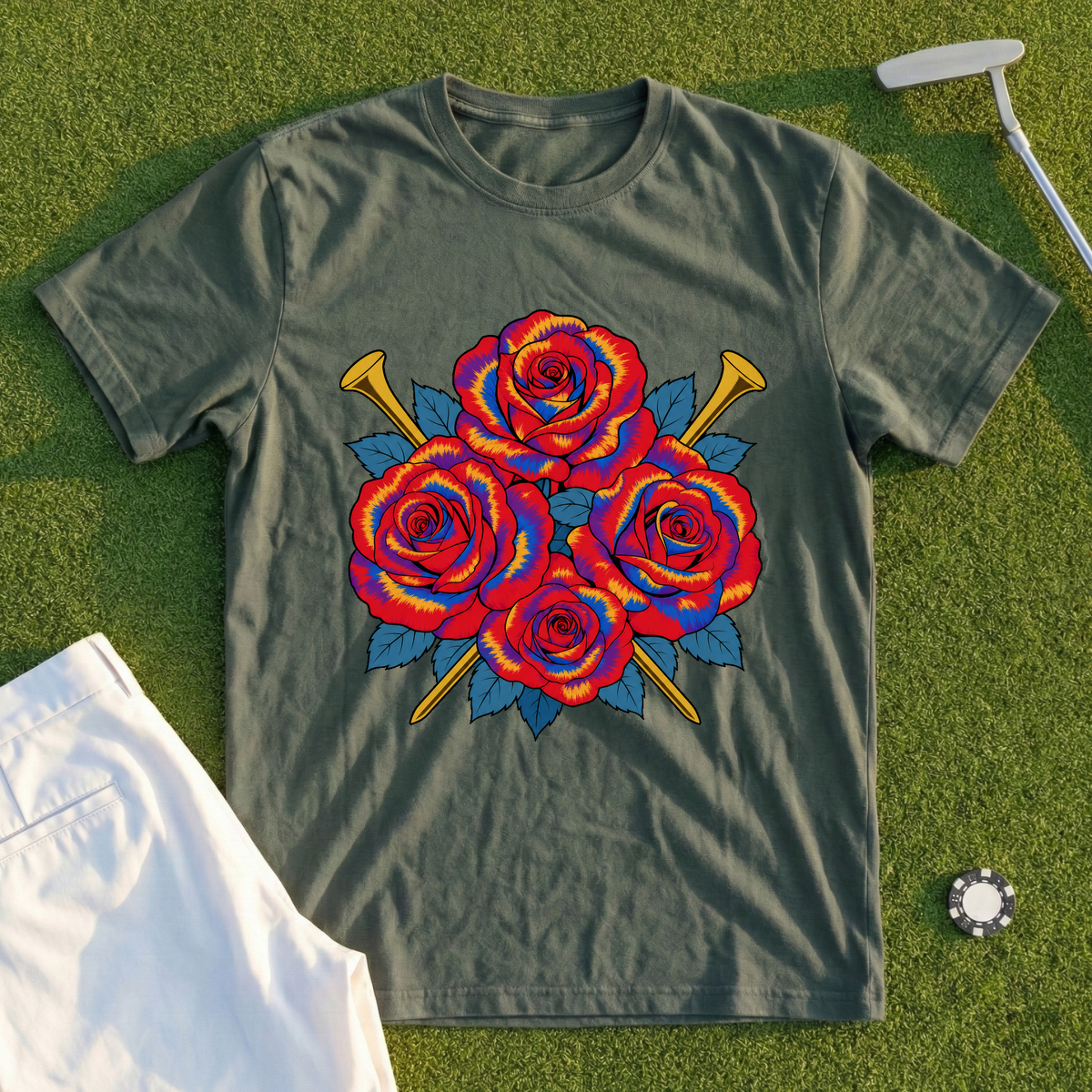 Tie Dye Roses Tee