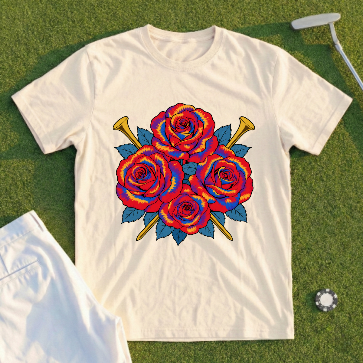Tie Dye Roses Tee