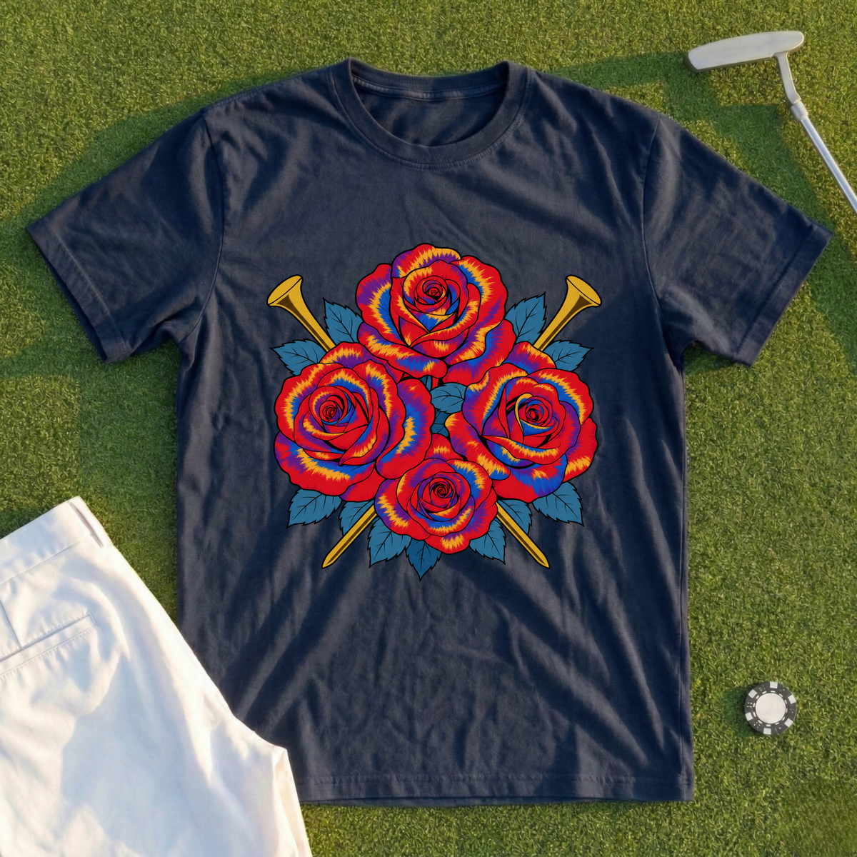 Tie Dye Roses Tee