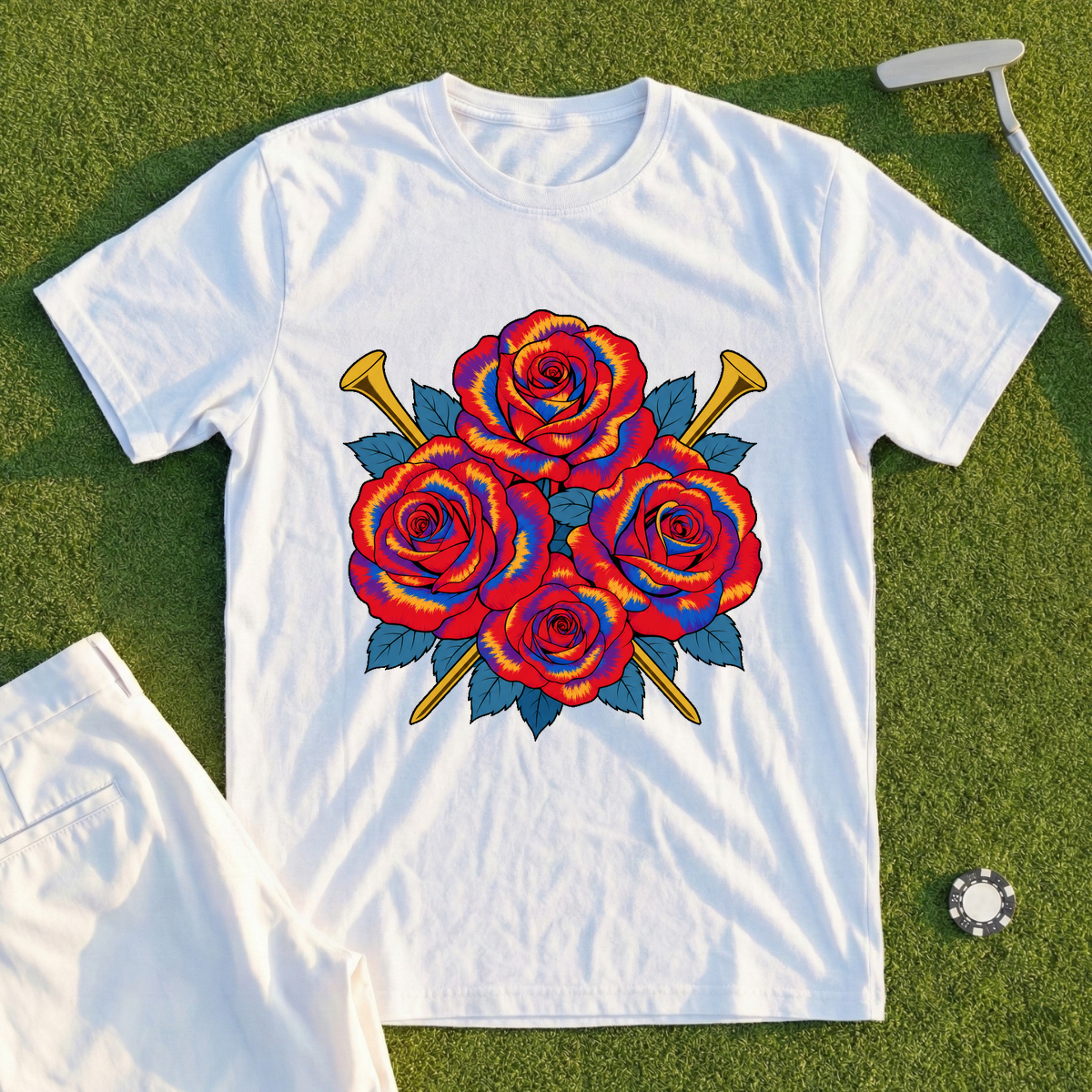 Tie Dye Roses Tee