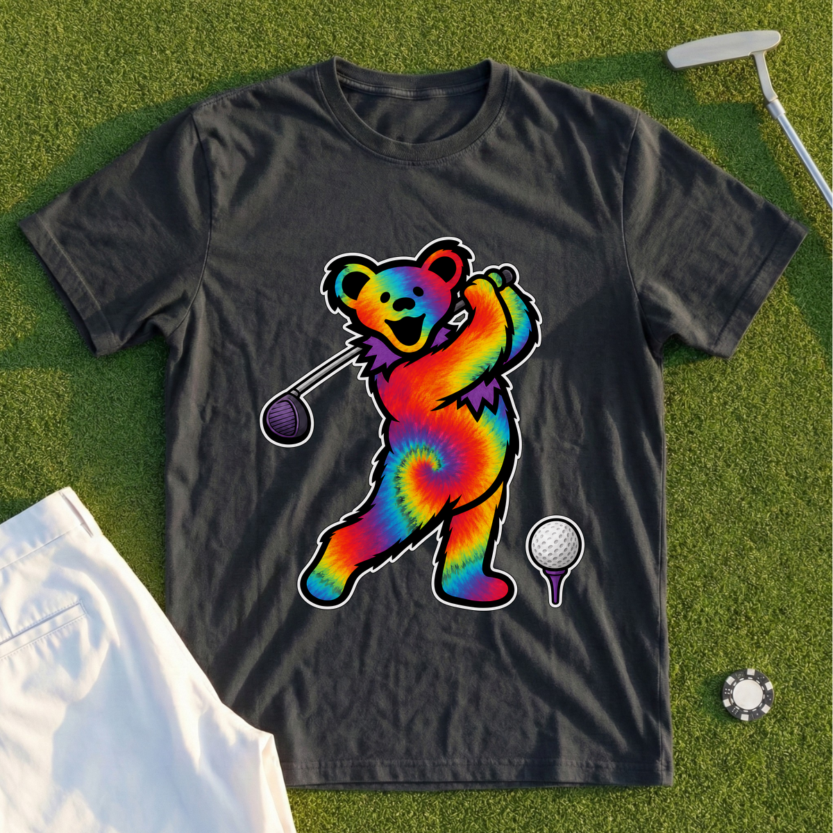 Tie Dye Swing Bear Tee