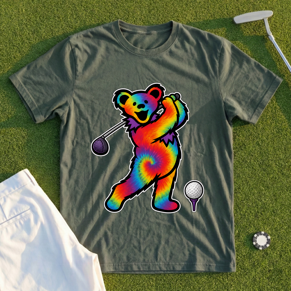 Tie Dye Swing Bear Tee