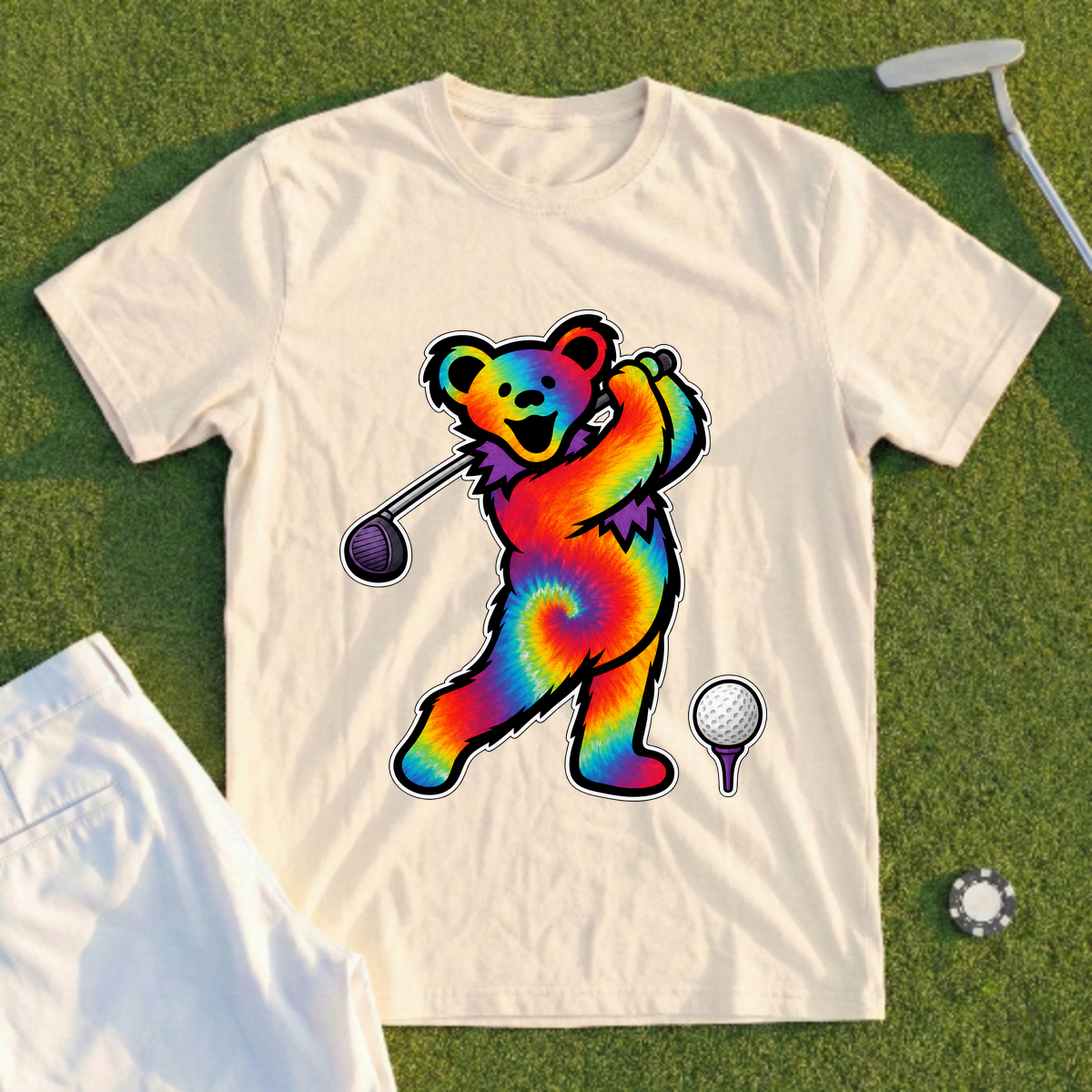 Tie Dye Swing Bear Tee