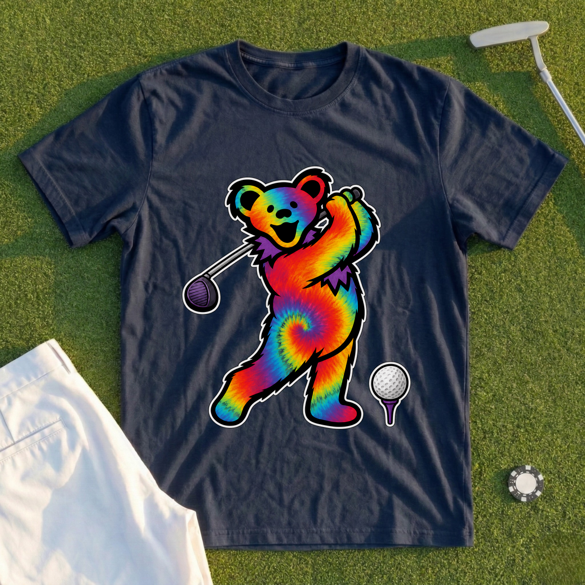 Tie Dye Swing Bear Tee