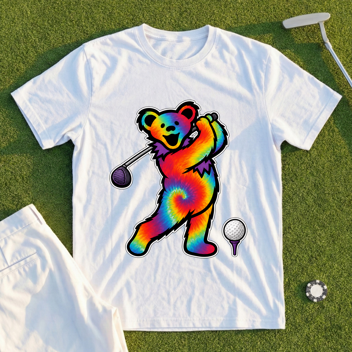 Tie Dye Swing Bear Tee