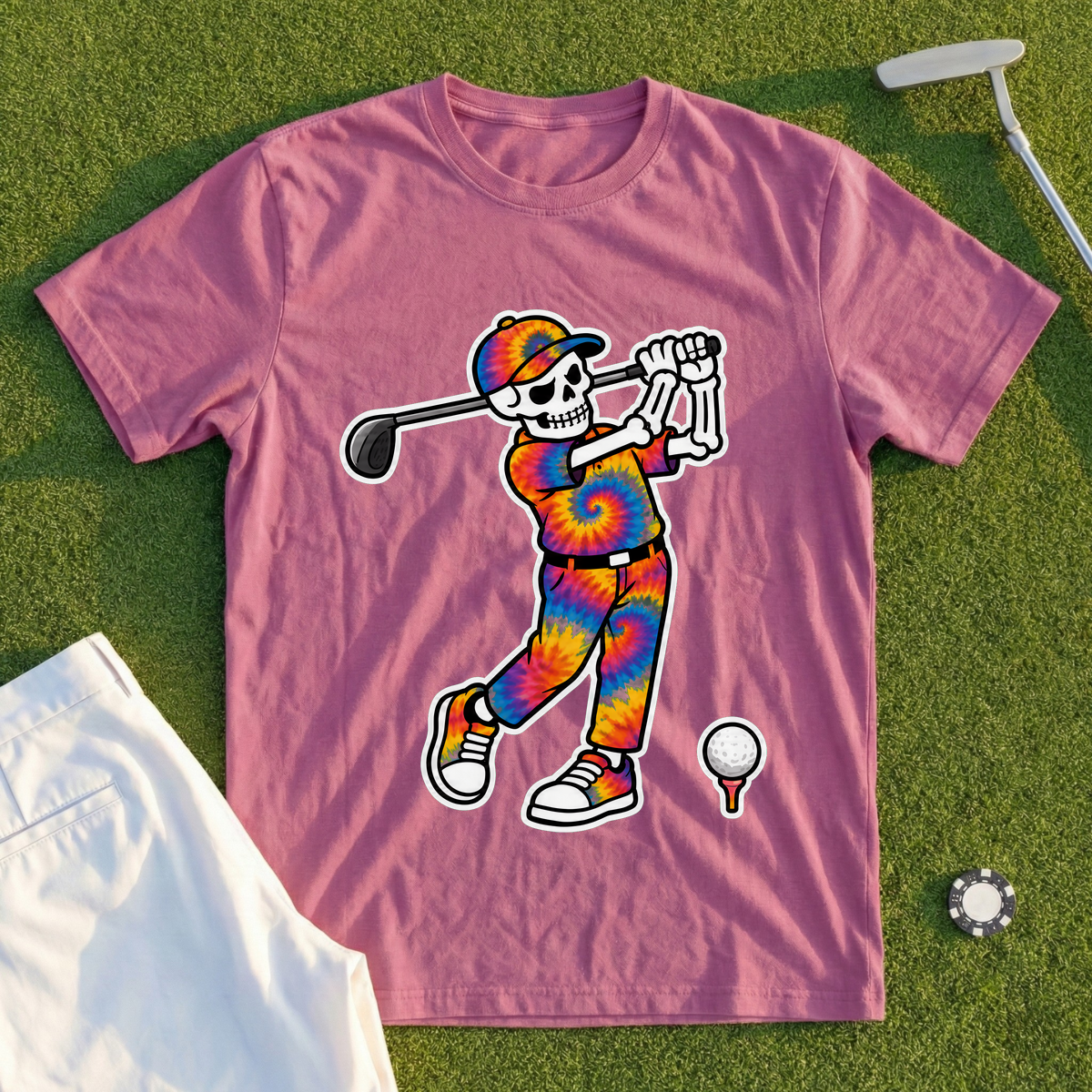 Tie Dye Swing Skeleton Tee